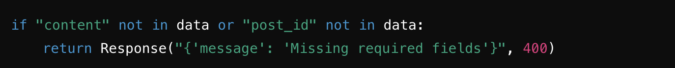 POST API Endpoint Screenshot